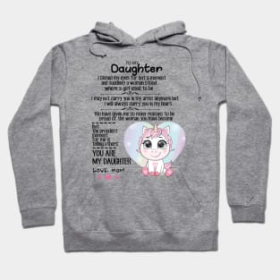 To My Daughter Unicorn Lover Hoodie